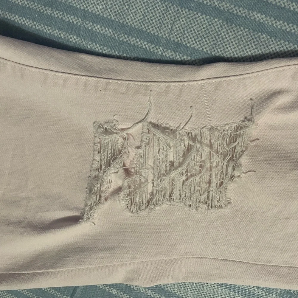 Women's Distressed Pink Jeans - Picture 6 of 9